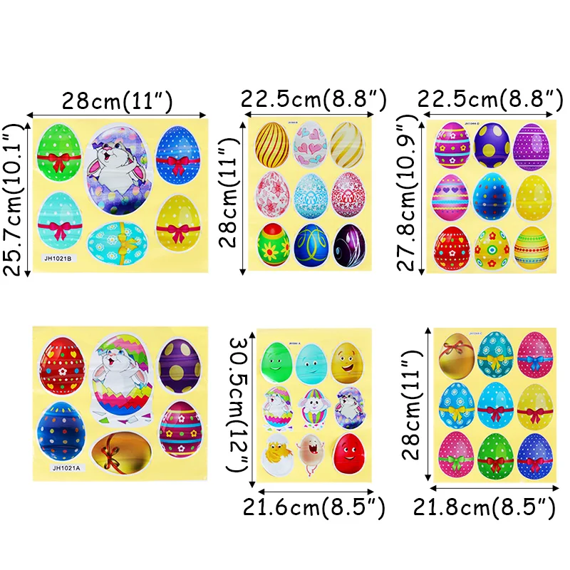 Пасхальные наклейки на стену фотографический фон с пасхальными яйцами в виде