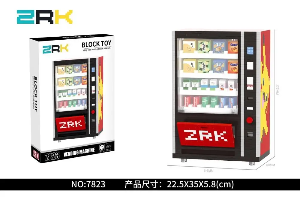 2560 шт. микро кирпичный городской торговый автомат набор блоков сделай сам
