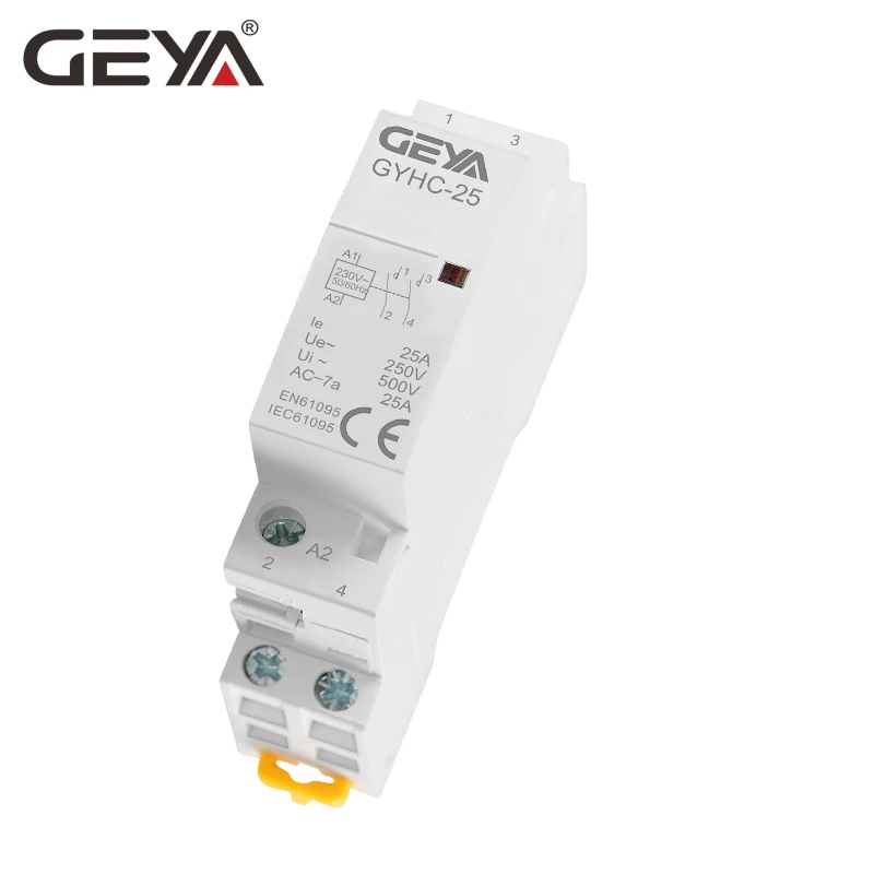 Модульный контактор GEYA GYHC 2P 16A 20A 25A 2NO или 2NC 1NO1NC220V автоматический бытовой типа