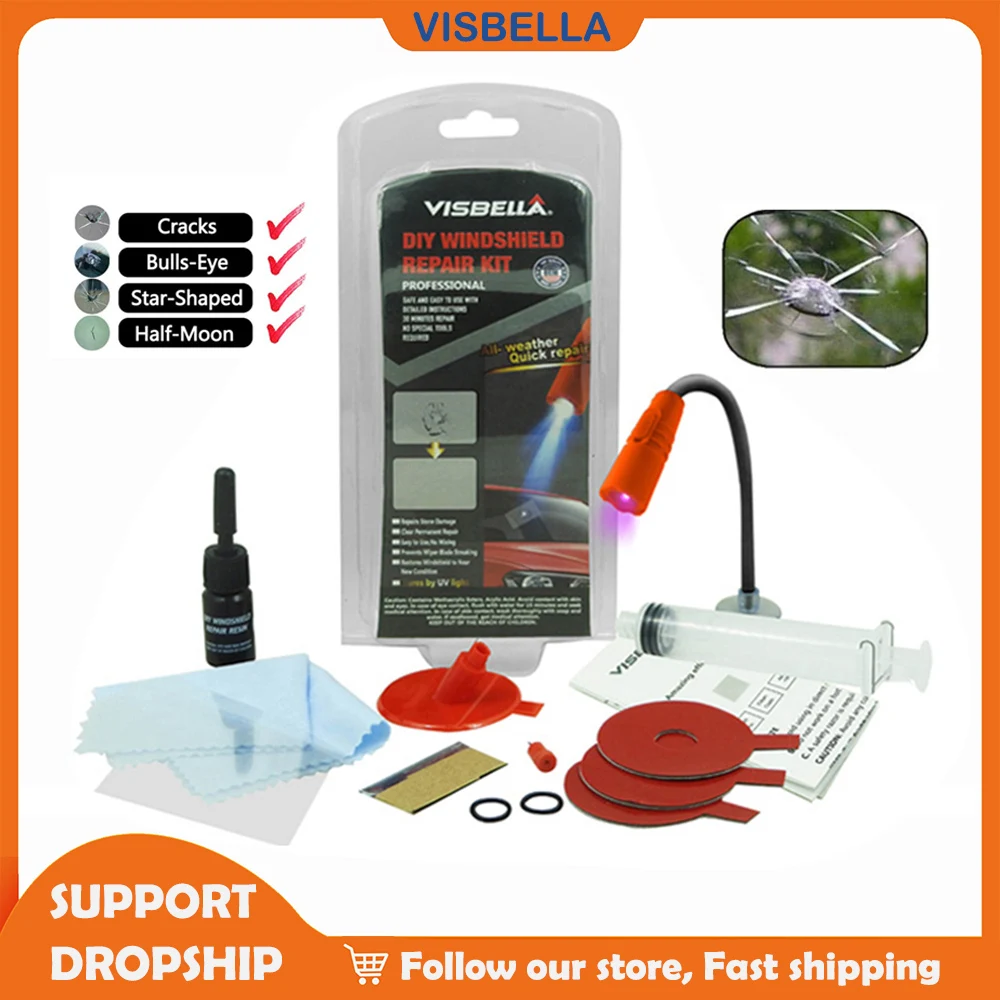 Набор для Ремонта Лобового Стекла VISBELLA инструменты ремонта лобового стекла