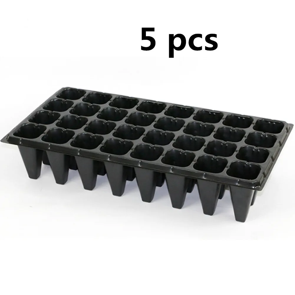 5PCS 1/3/5 шт./компл. 32 отверстия Пластик рассада стартер лотки завод цветочные горшки Детские расти ящик лоток вилка посадочная ящик для комнатных растений, контейнер - Цвет: 5PCS