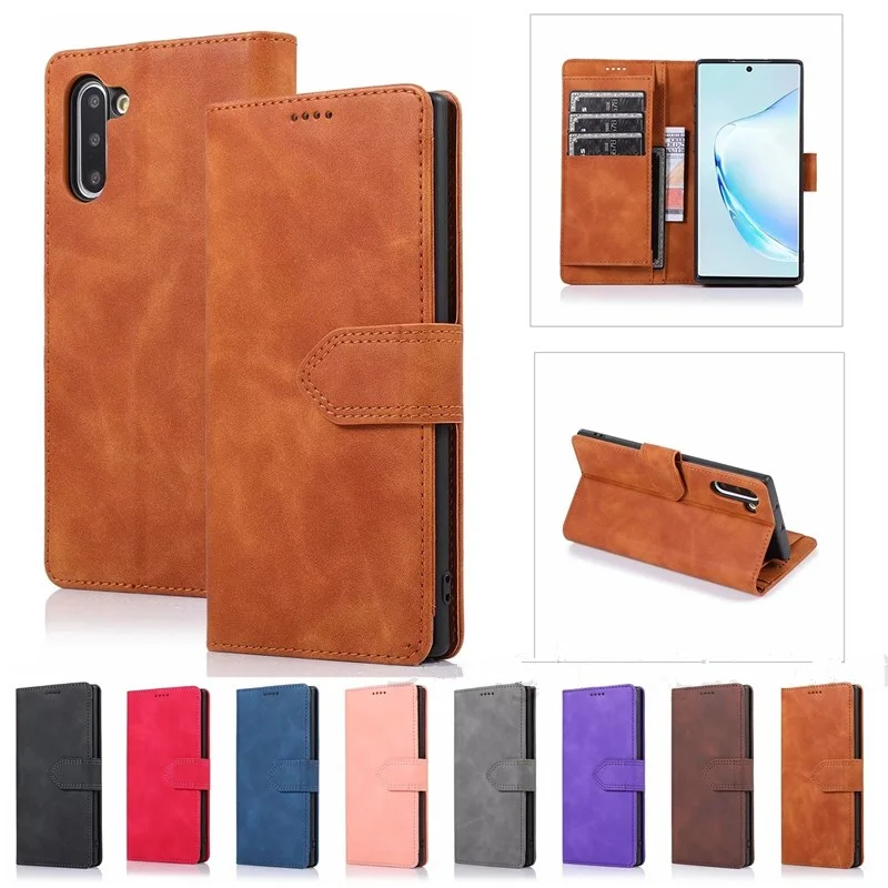 Магнитный кожаный чехол бумажник с откидной крышкой для Samsung S10 S9 S8 plus Note10 pro A20e A10