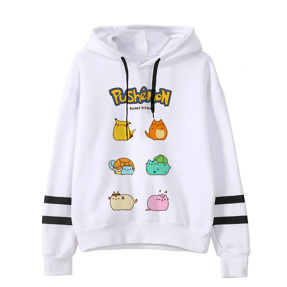 

cat hoodie women fashion cartoon korean harajuku pink female style kawaii 90s clothes hood Sweatshirt Oversized cat clothes