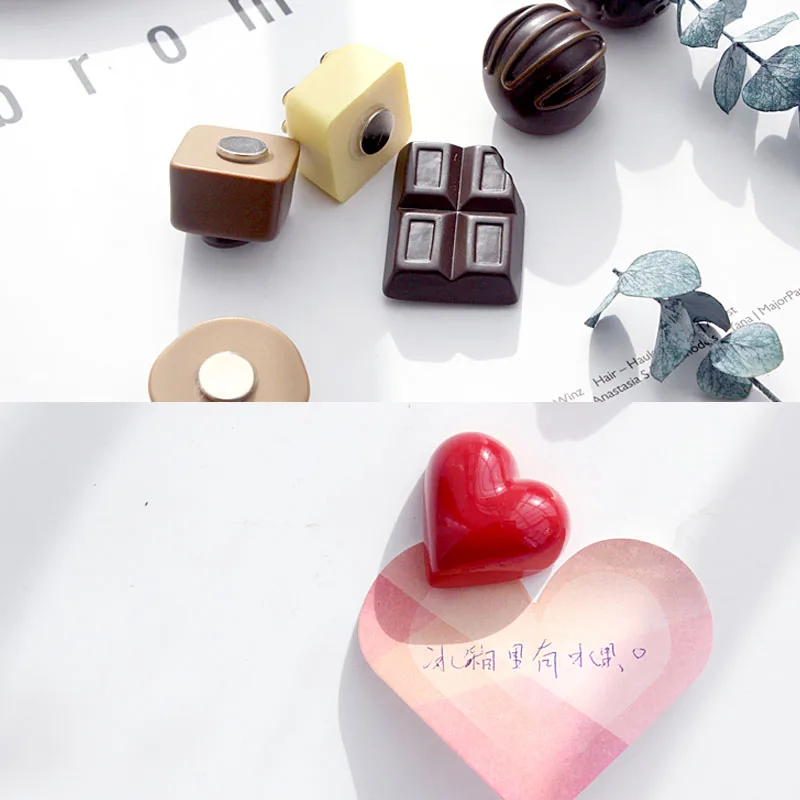 Милая имитация шоколада магнитная наклейка на холодильник аксессуары для