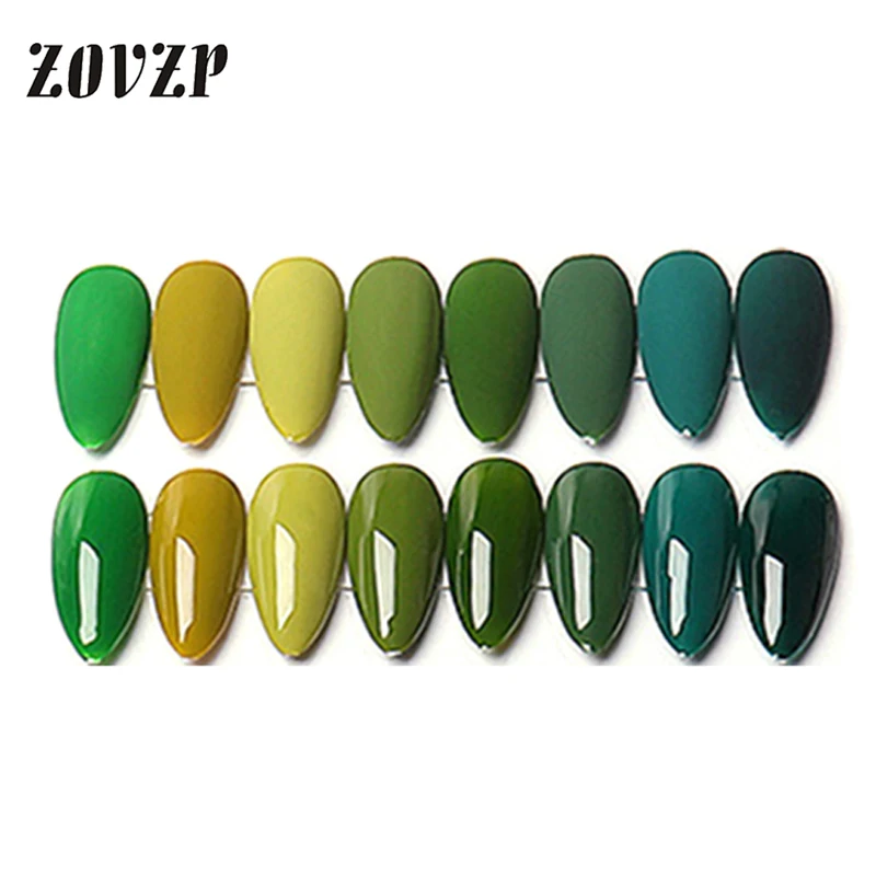 

ZOVZP Nail-gel 2020 New Nail Beauty Nail-gel Avocado Forest Green Series Gel Polish Solid Color 8 Colors Gel Polish Set Nail Art