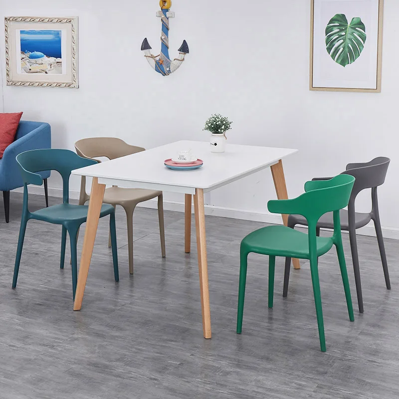 Современные пластиковые бычьи рога стулья обеденные для столовых мебель