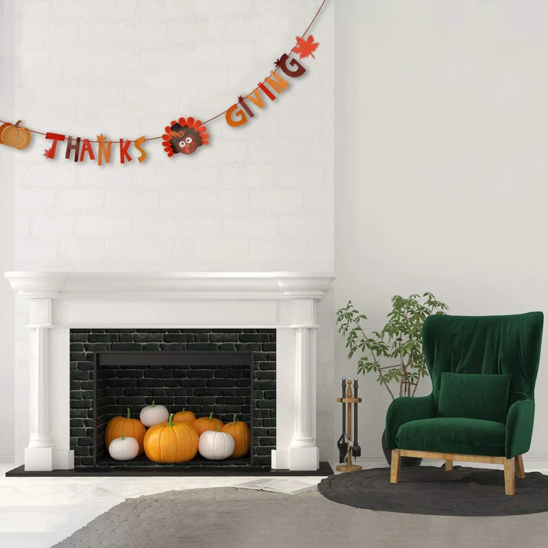 Декорации для вечевечерние НКИ на День Благодарения с благодарностью баннер и