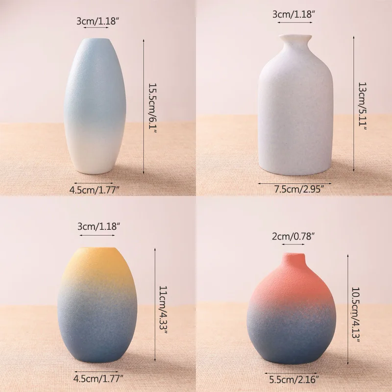 

Chinese Vase Ceramic Vase Flower Vase Home Decoration Traditional Style Hydroponic Home Decor Gradient Wedding Gift