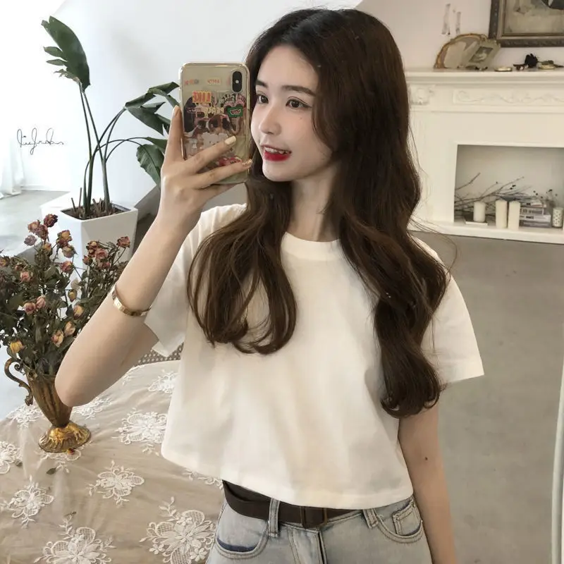 

Long Lantern Sleeve T-shirts Women Autumn Loose Simple Turn-down Collar Fashion Bf Harajuku Striped Casual Tshirts Ins Cool Chic