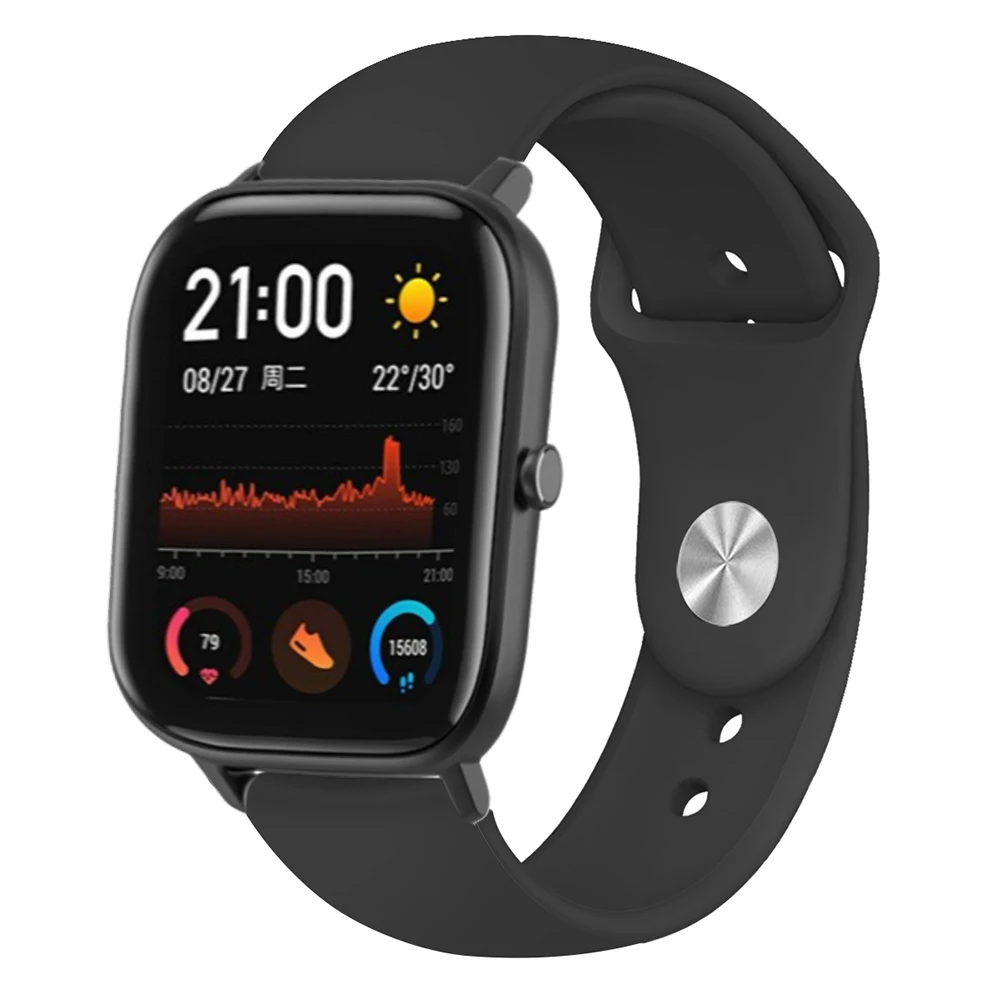 20 мм силиконовые браслеты для Xiaomi Huami Amazfit GTS Bip BIT PACE Lite Youth smart watch band для Garmin vivoactive 3 ремешок для часов