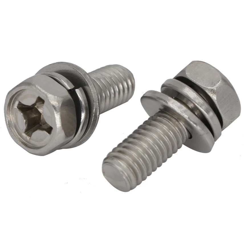 M3 * 16/20/25/30 M3x16/20/25/30 304 Нержавеющая сталь 304ss ss Phillips поперечный болт с шестигранной