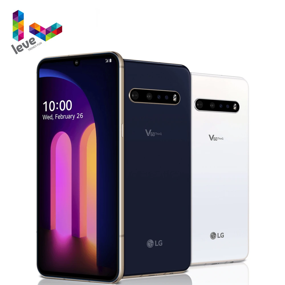 Разблокирована & Корейская версия LG V60 ThinQ 5G V600 мобильный телефон 6,8 "8 Гб Оперативная память 128 & 256 ГБ Встроенная память Octa Core 64MP Камера Android смартфон