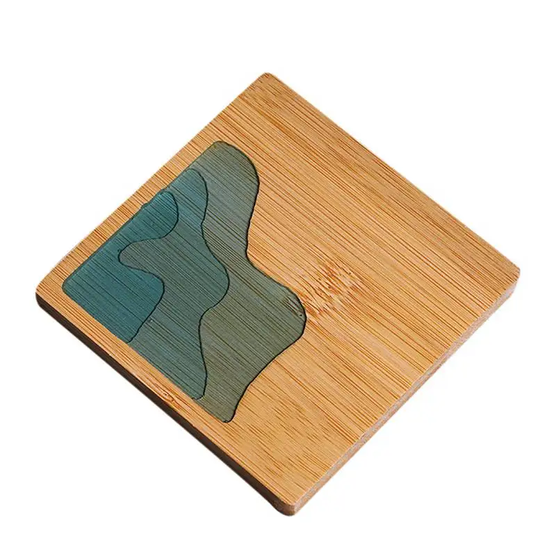 

Wood Coasters Placemats Household Drink Mat Chinese Style Saucer Insulation Cup Holder Coaster Tea Ceremony Accessories
