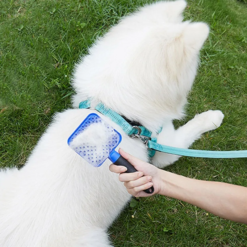 

Pet Massage Comb For Dog Cat Soft Silicone Hair Removal Brush For Remove Hair Knotting Dogs Cats Bath Brush