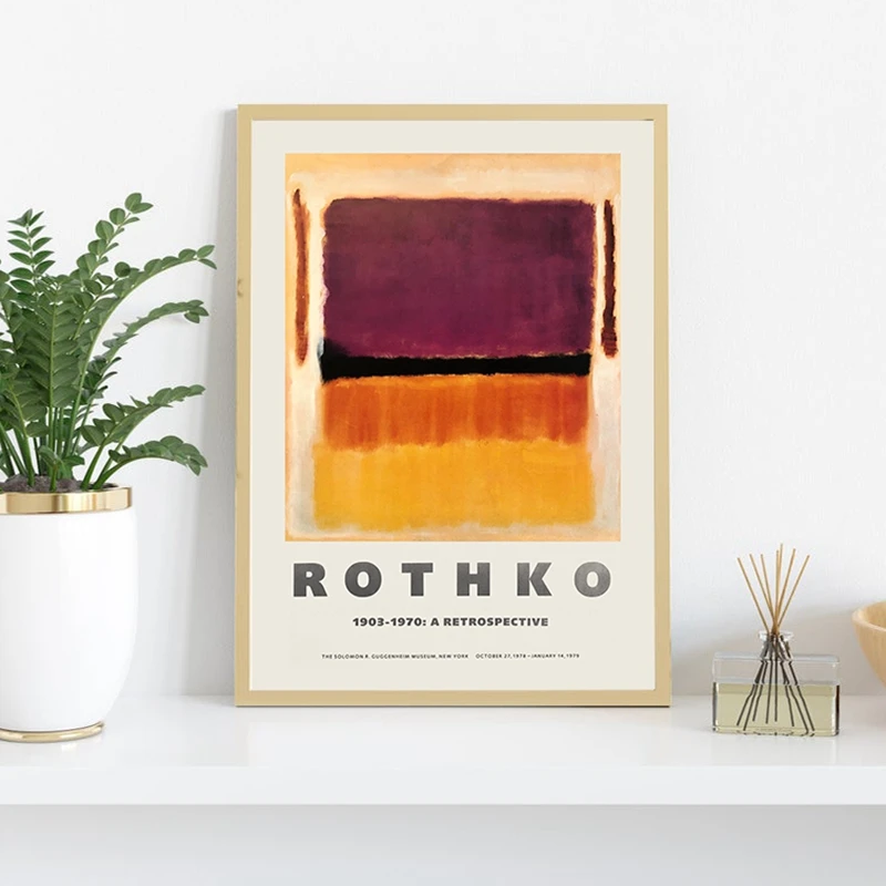 Выставочный плакат Mark Rothko для музея Гуггенхайма Нью-Йорк 1970 выставочная печать