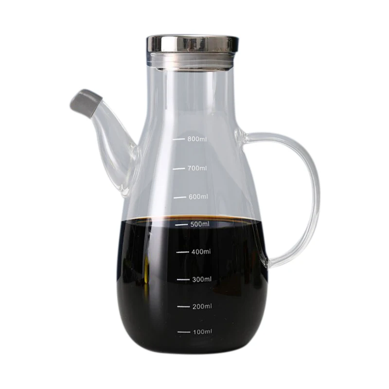 

High Borosilicate Glass Olive Oil Vinegar Pot Dispenser Bottle Can Cruet Vinegar Bottles Cooking Oil Glass Bottle