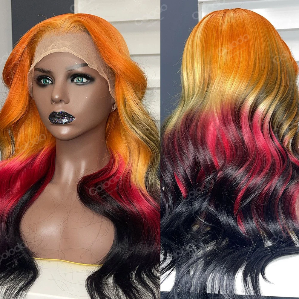 

Парик из 150% натуральных человеческих волос с эффектом омбре, 13x1 T