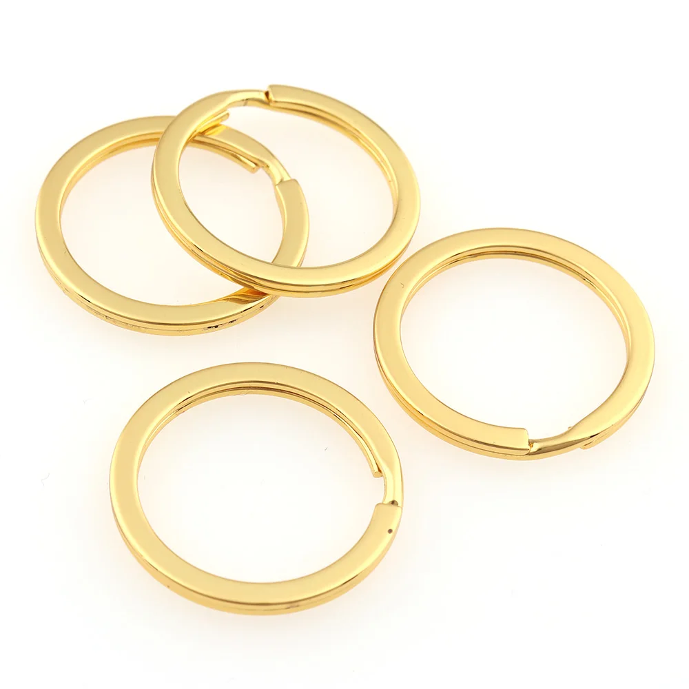 10 шт. золотой брелок 25 мм Металлические разрезные кольца фурнитура открытые