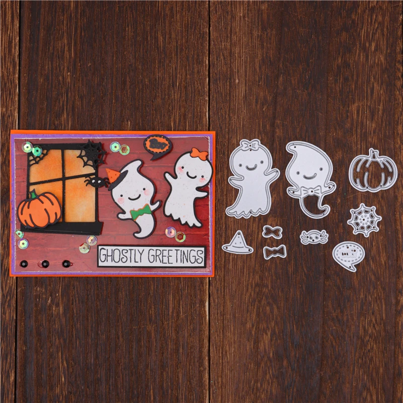 Eastshape Хэллоуин призрак тыква штампы металлические ремесла трафареты для сделай