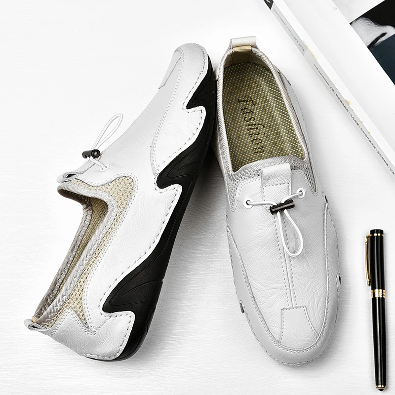 

Men's Casual Mesh Beanie Shoes Comfortable Versatile Rubber Non-slip Soft Breathable Light Textured Loafers Shoes
