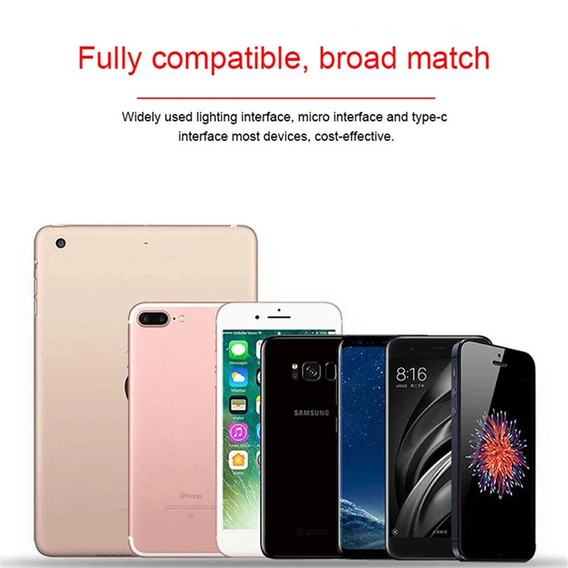 ! Кабель зарядный 3 в 1 Micro USB Type C Lighting для iPhone 8 7 Plus Samsung Huawei Android IOS|Кабели мобильных