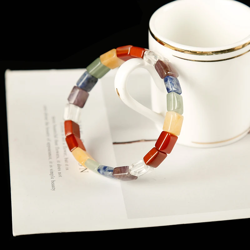 1 шт. стильные красочные ювелирные изделия из натурального камня браслет