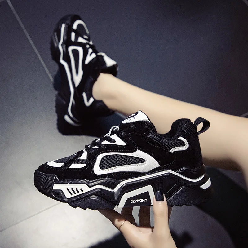 Разноцветные кроссовки женская обувь модная Вулканизированная для зимы