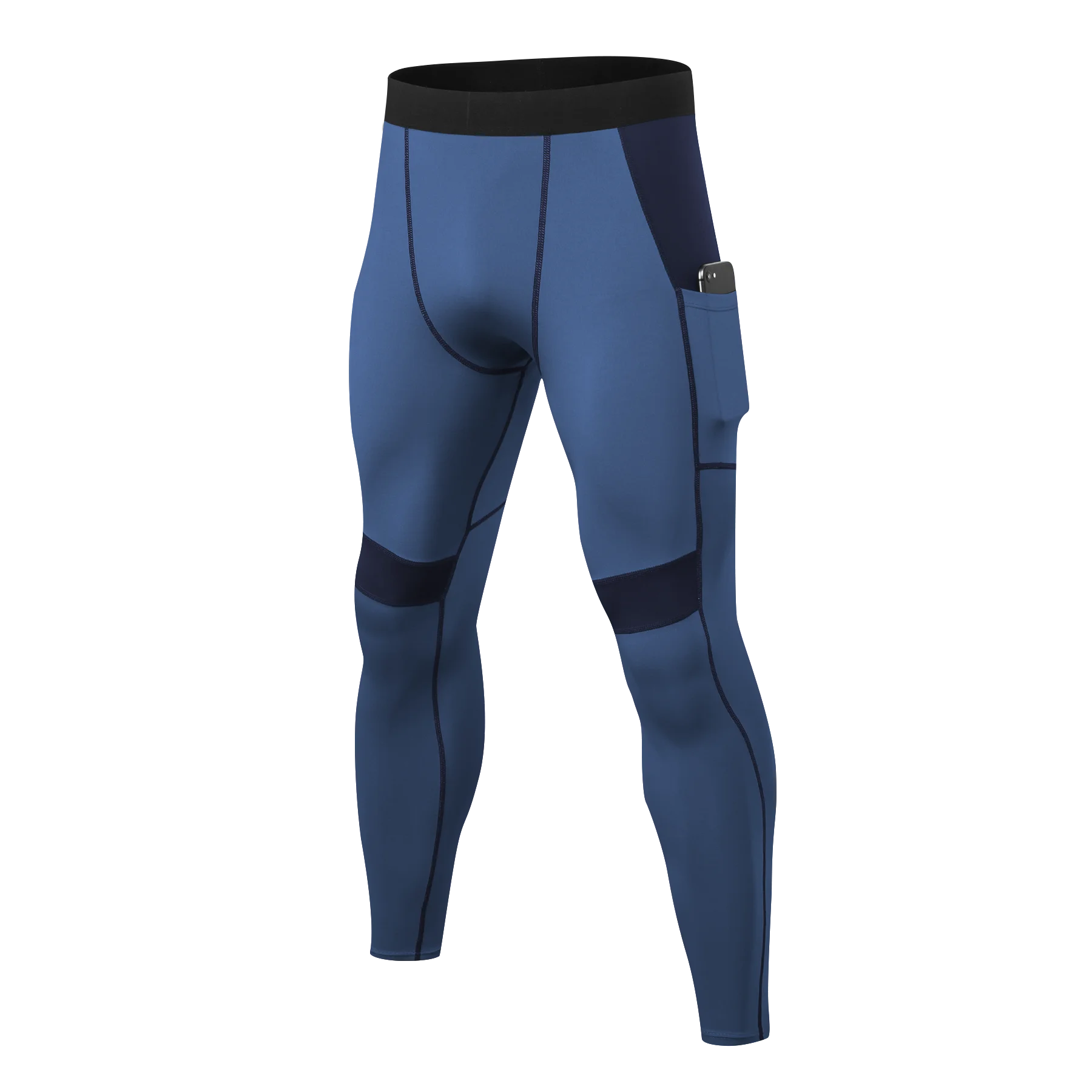 

Men Compression Tight Leggings Pocket Running Pants Man Gym Fitness Jogging Sportswear Elastic Training Sweatpant New Style 2021