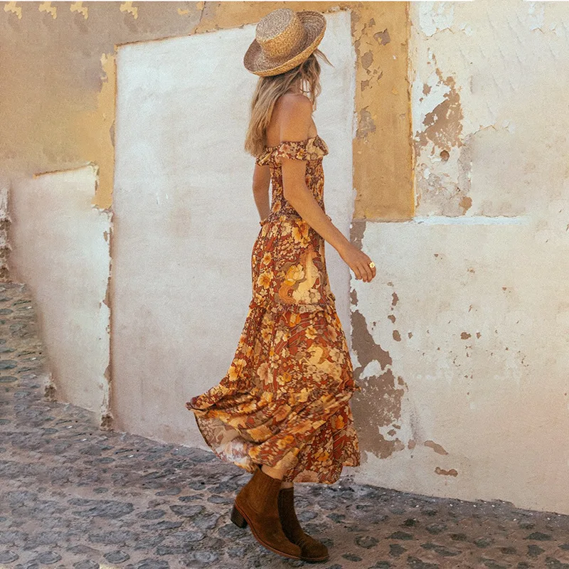 Летние платья 2020 новое богемное платье миди Sehatle Повседневная Уличная пляжная