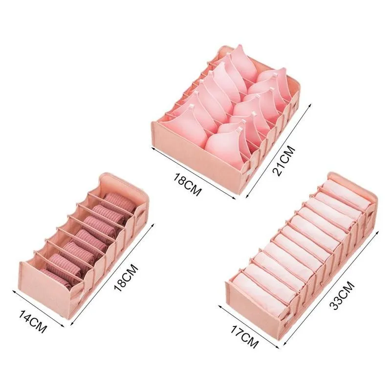 

Underwear Storage Box Socks Underwear Foldable Partition Storage Device Drawer Closet Home Clothing Storage And Sorting Tools