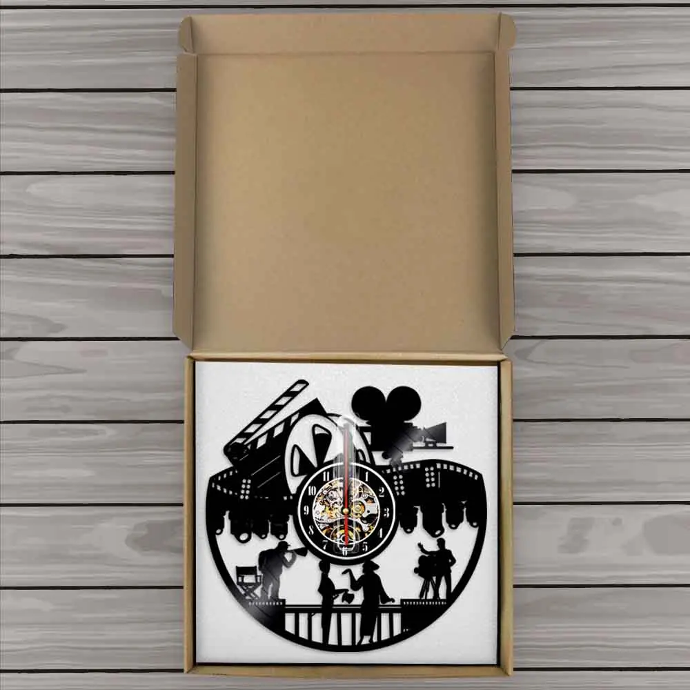 Настенные часы с виниловой пластиной для кинотеатра домашний декор любителей