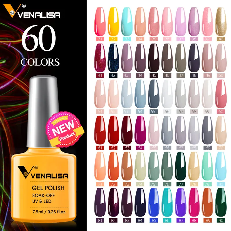Роскошный цветной гель для ногтей Venalisa, Гель-лак для ногтей, удаляемый замачиванием, стойкий Гель-лак для ногтей с УФ светодиодами, хорошая цена, супергель-лак