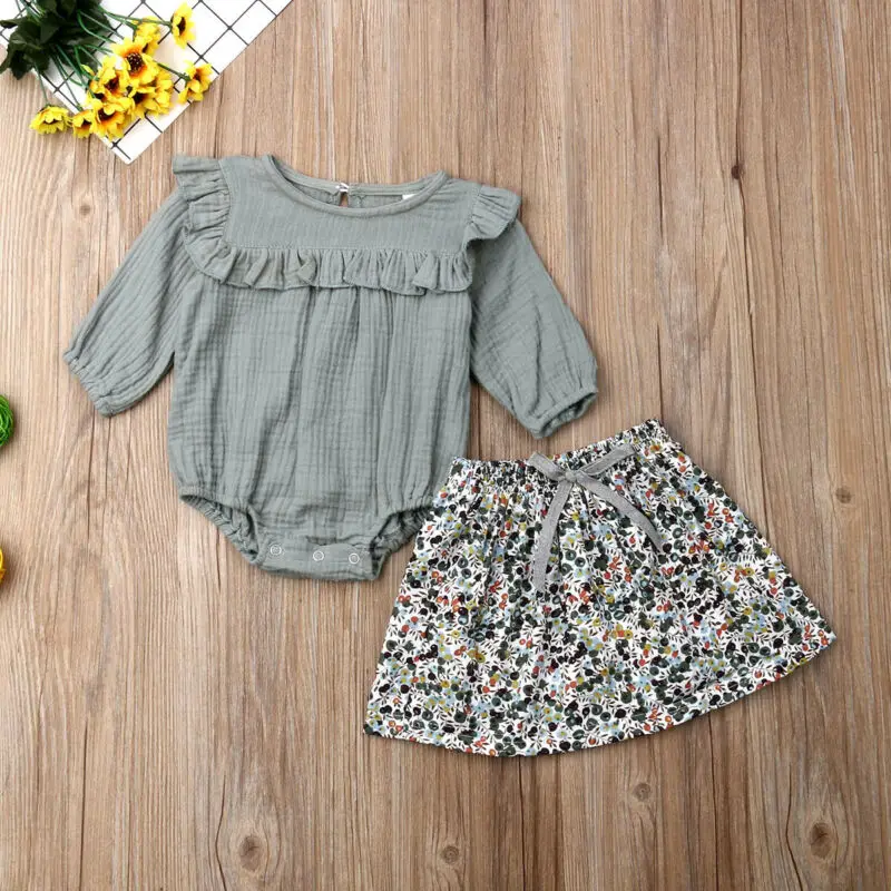 Прерия шик комплекты одежды для маленьких девочек от 0 до 12 месяцев комплект из 2