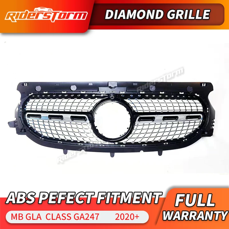

Diamond grill front mesh For 2020 GLA Class GIA GA247 Diamond Style Grill Front Grille for GLA GA247 Car grille 2020 year