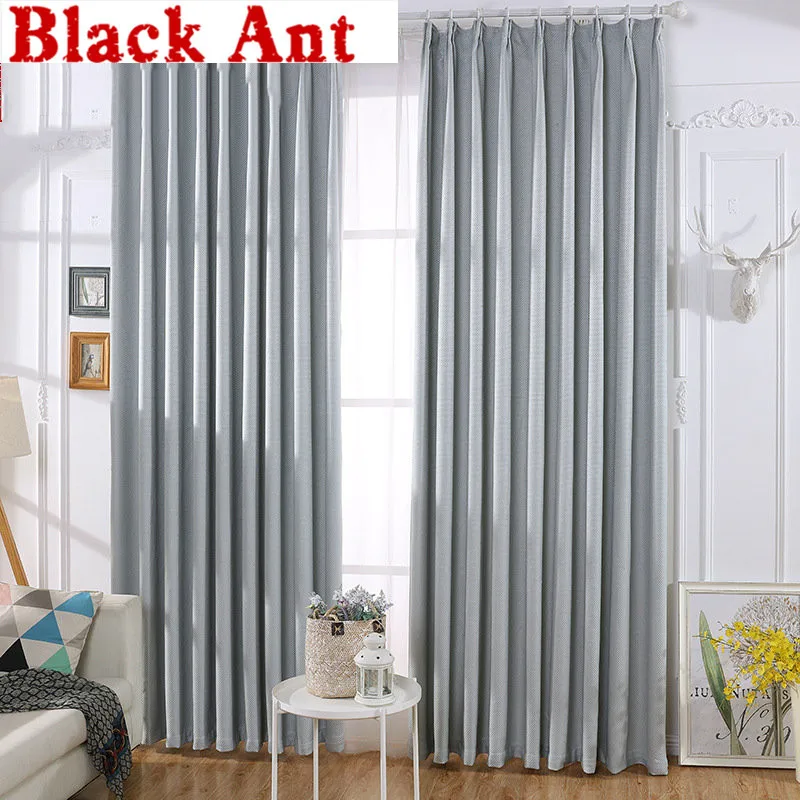 Однотонные простые льняные занавески затемняющие шторы для гостиной