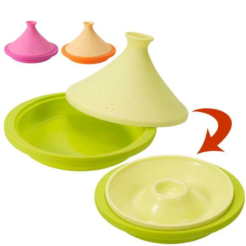 Складная чаша-силиконовый отпариватель с ручкой и крышкой для складных