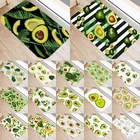 Авокадо набивным рисунком для кухонной и входной двери коврик 40*60 коралловые бархат ковры коврик коврики красочные Противоскользящий коврик 48047
