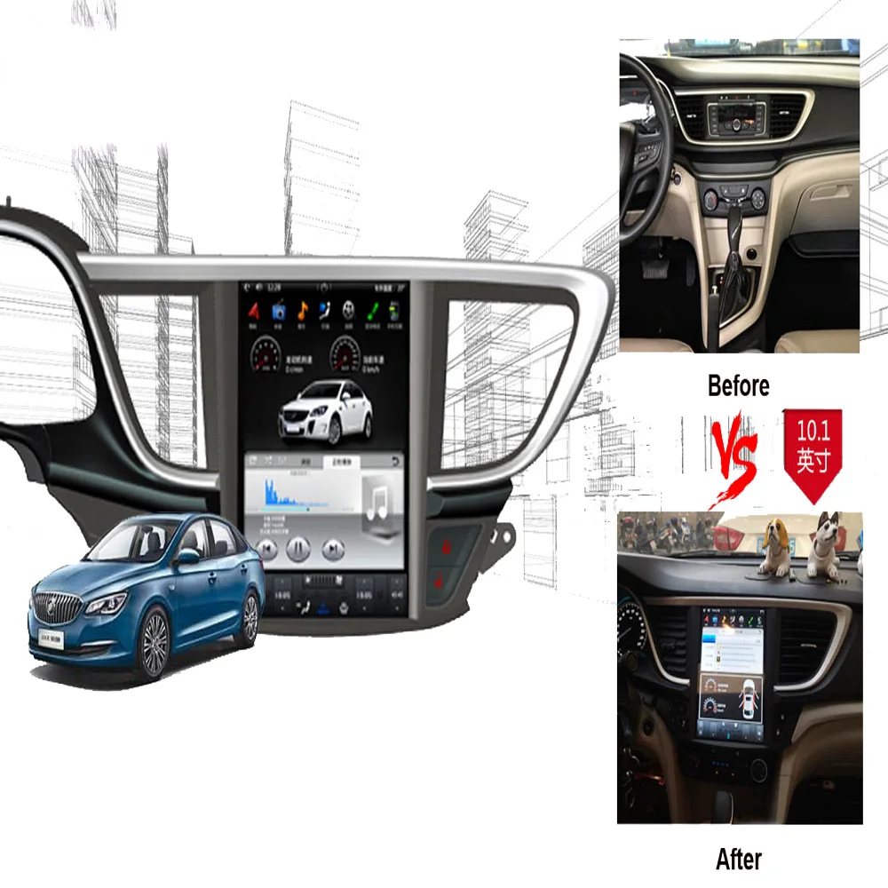 Автомобильный GPS-навигатор на Android 9 0 в стиле Тесла для Opel Astra K 2016-/Buick Excelle