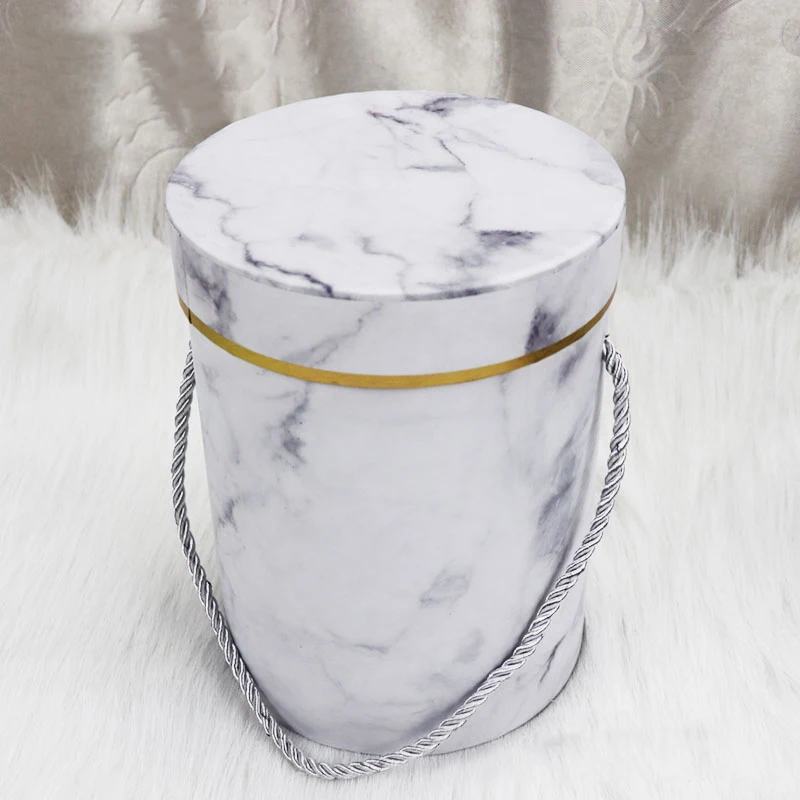 Мини круглые мраморные модные объятия бочки ведро Подарочная портативная