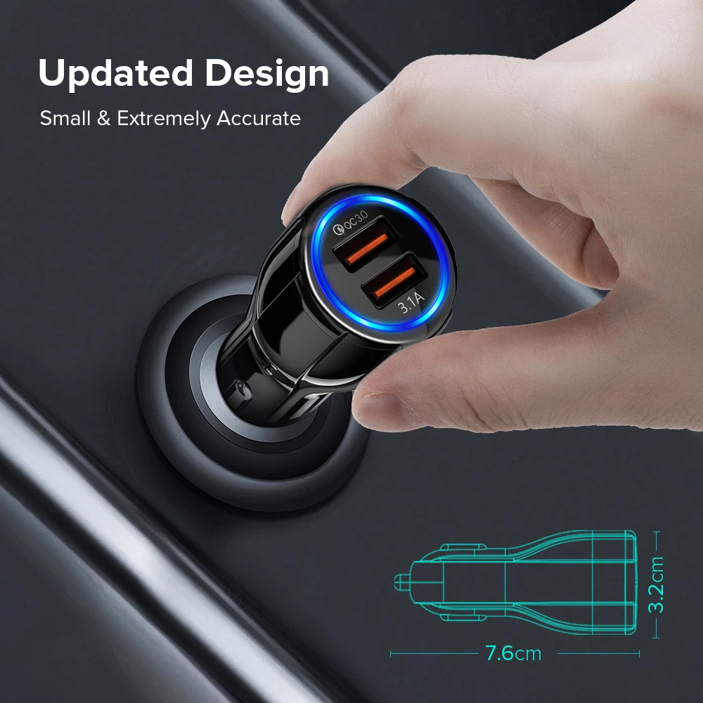 Автомобильное зарядное устройство USB Quick Charge 3 0 2 мобильный телефон с портами