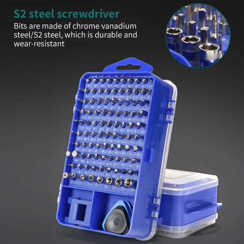 

115 in 1 Screwdriver Set Screwdriver Bit Set Multi-function Precision Mobile Phone Repair Device Hand Tools Torx Hex