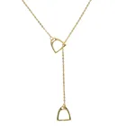 2021 Lucky двойная копыта лошади кулон Нежный 925 Серебряное ожерелье Трензель; Жокейская обувь ожерелье для женщин, модное ювелирное изделие