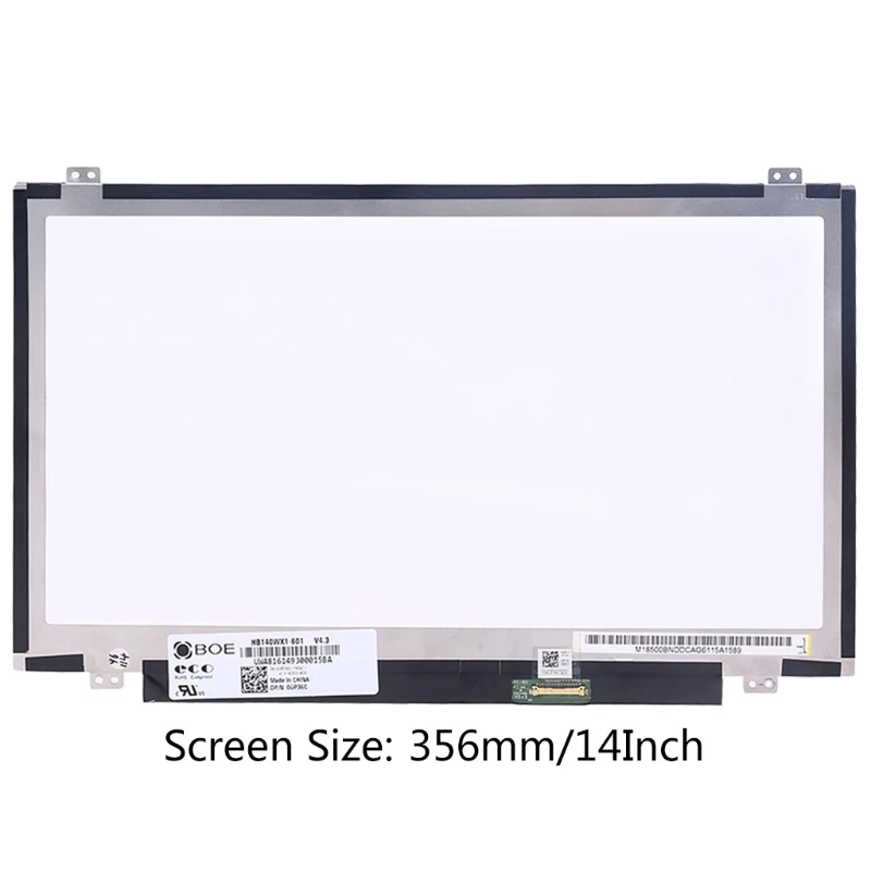 

LTN140AT37 14 Inch Screen Fit for LTN140AT31 HB140WX1-601 301 401 NT140WHM-N31 N41 LP140WHU TPA1 1366x768