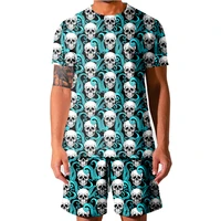 shorts set men 2021 summer octopus skull suit fashion print t shirt shorts sportswears 2 piece sets male jogger tracksuit