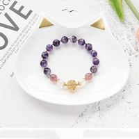 simple elegant natural amethyst bracelet for women girls transport lucky marriage original romantic birthday gift diy jewelry