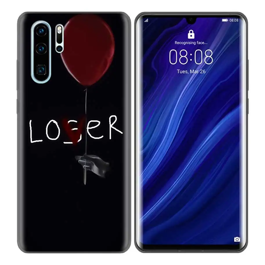 SX-007 Черный силиконовый чехол для huawei P30 P20 P10 mate 30 20 10 Lite Pro Coque Fundas, чехлы, раковины, Pennywise, клоун, ужас - Цвет: SX-007