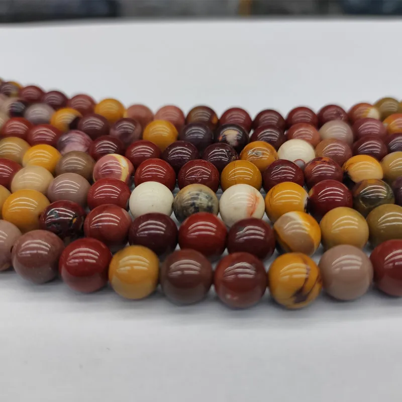 Factory sell Natural Stone Mookaite Egg Yolk Loose Beads 4 6 8 10 12MM Fit Diy Bracelet Necklace For Jewelry Making Wholesale | Украшения и