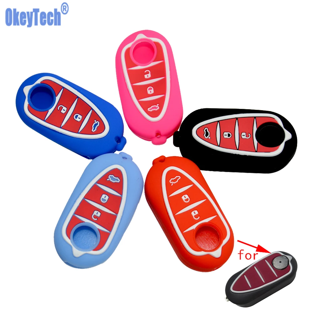 Силиконовый чехол OkeyTech для ключа подходит Alfa Romeo Mito Giulietta 159 GTA автомобильного с