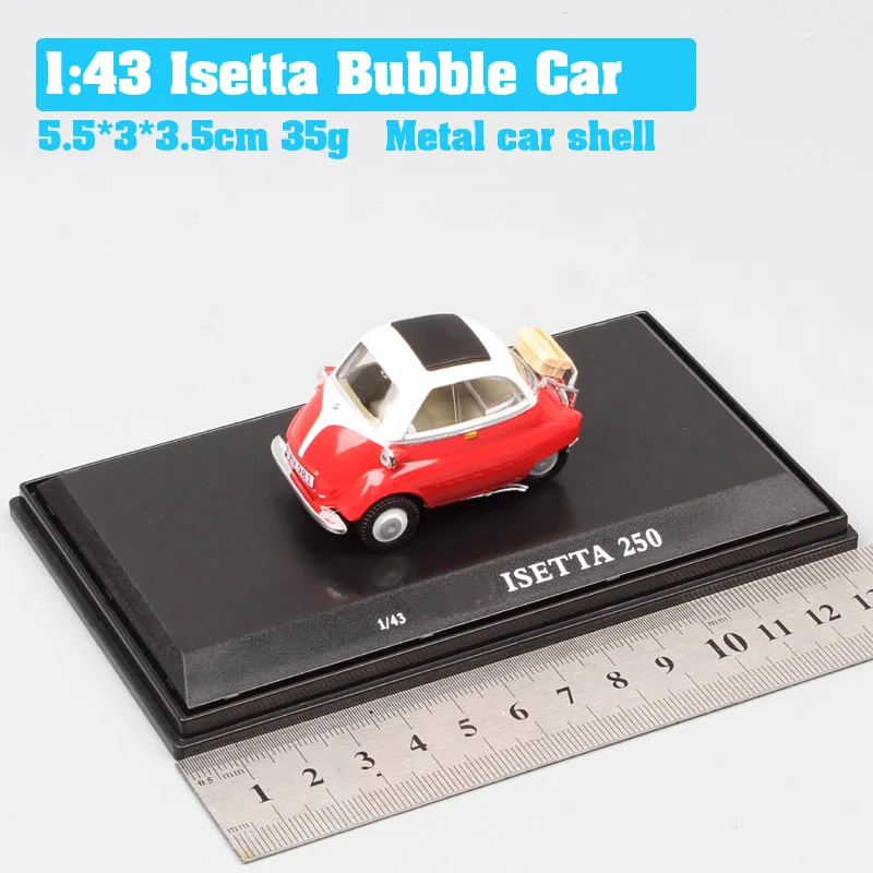 Isetta 250 Red Cararama мини милые классические 1/43 весы Isetta 250 автомобиль пузыря литые Автомобили Модель для маленьких мальчиков подарки миниатюрные 1955 - Цвет: Isetta 250 Red