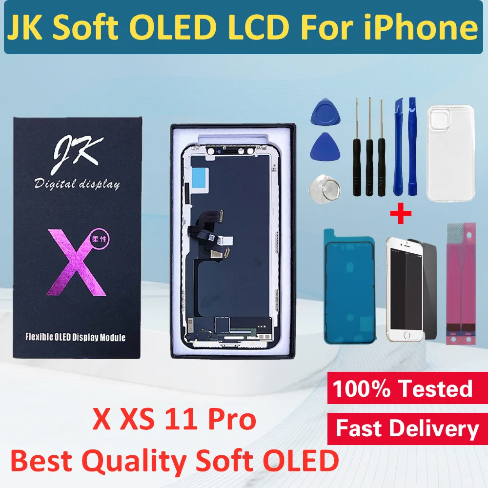 

5.8" JK Flexible OLED LCD For iPhone 11 Pro Display Screen Touch Digitizer Assembly Pantalla For iPhone 11Pro LCD Replacement